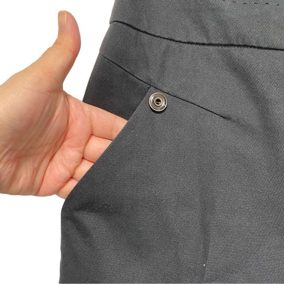 ANTHROPOLOGIE LEIFSDOTTIR Black Cotton Blend Straight Leg Pants 8 - Picture 6 of 10